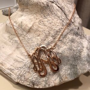 Rose gold initial a necklace
